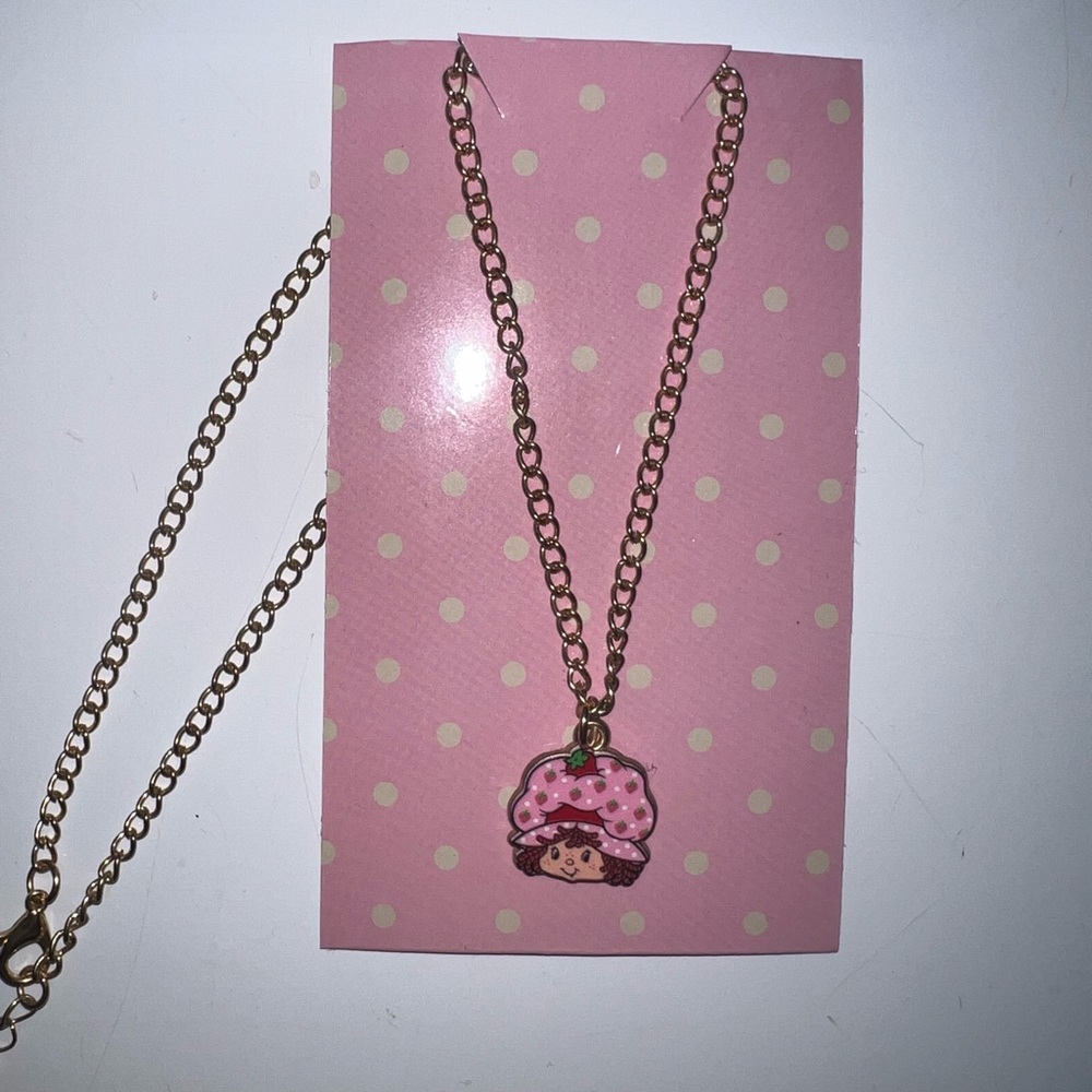 Strawberry Shortcake Character Pendant Necklace